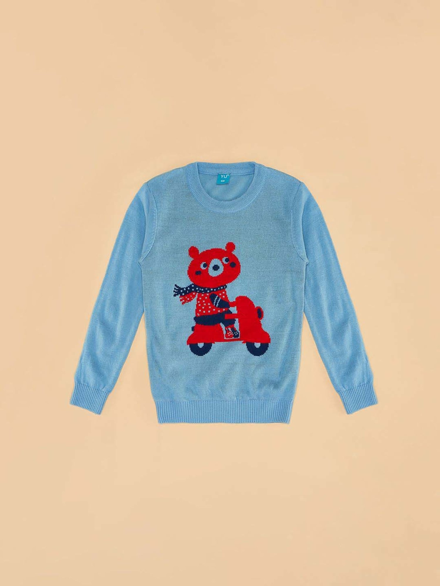 U.S. Polo Assn. Kids Black Self Design Sweater