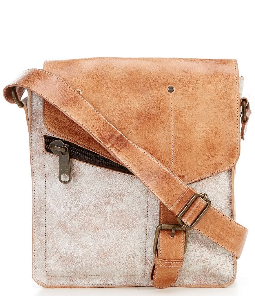Bed Stu Venice Beach Buckle Weathered Leather Crossbody Bag