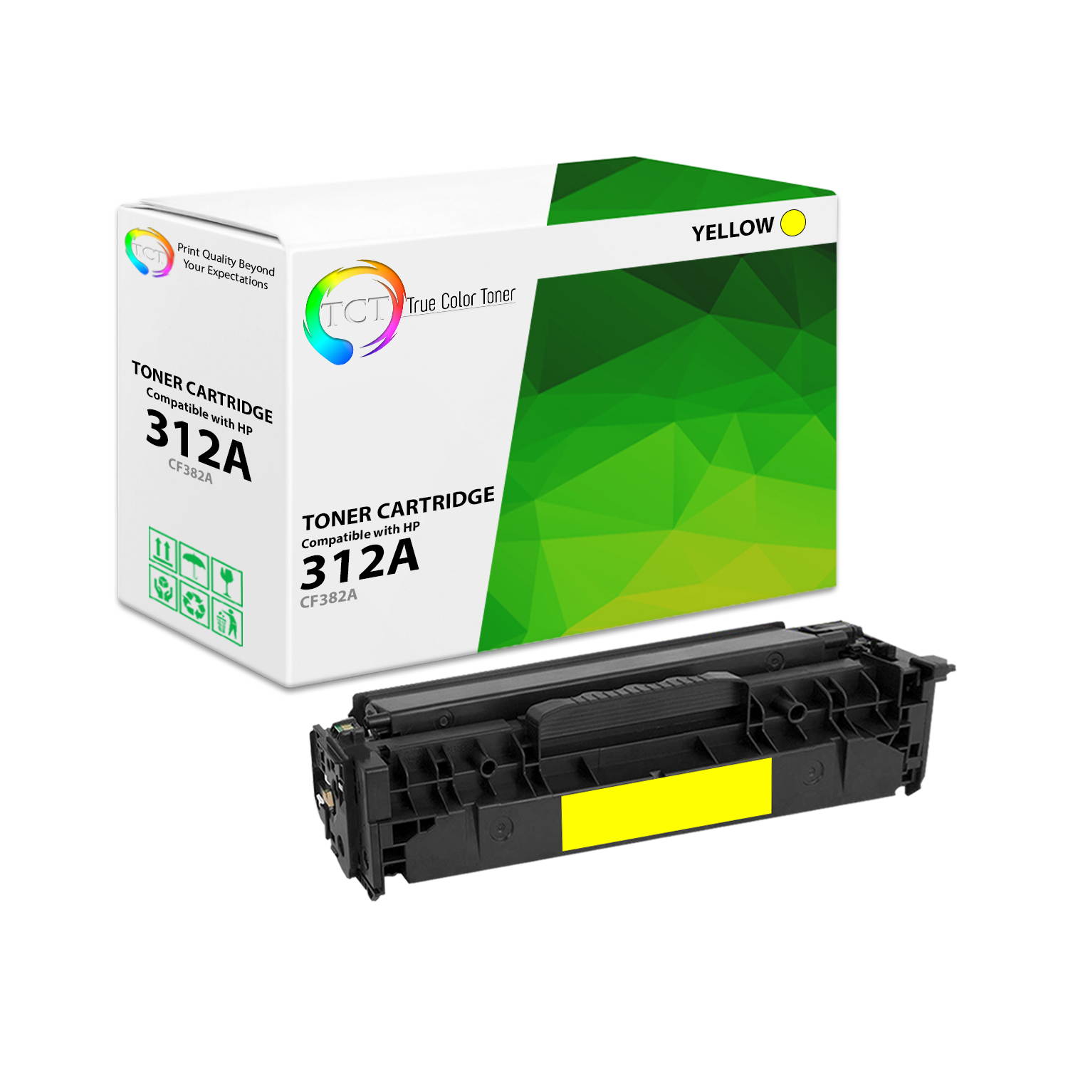 TCT Premium Compatible Toner Cartridge Replacement for HP 312A CF380A CF381A CF382A CF383A works with HP Color LaserJet Pro MFP M476NW M476DN M476DW Printers (Black, Cyan, Magenta, Yellow) - 10 Pack