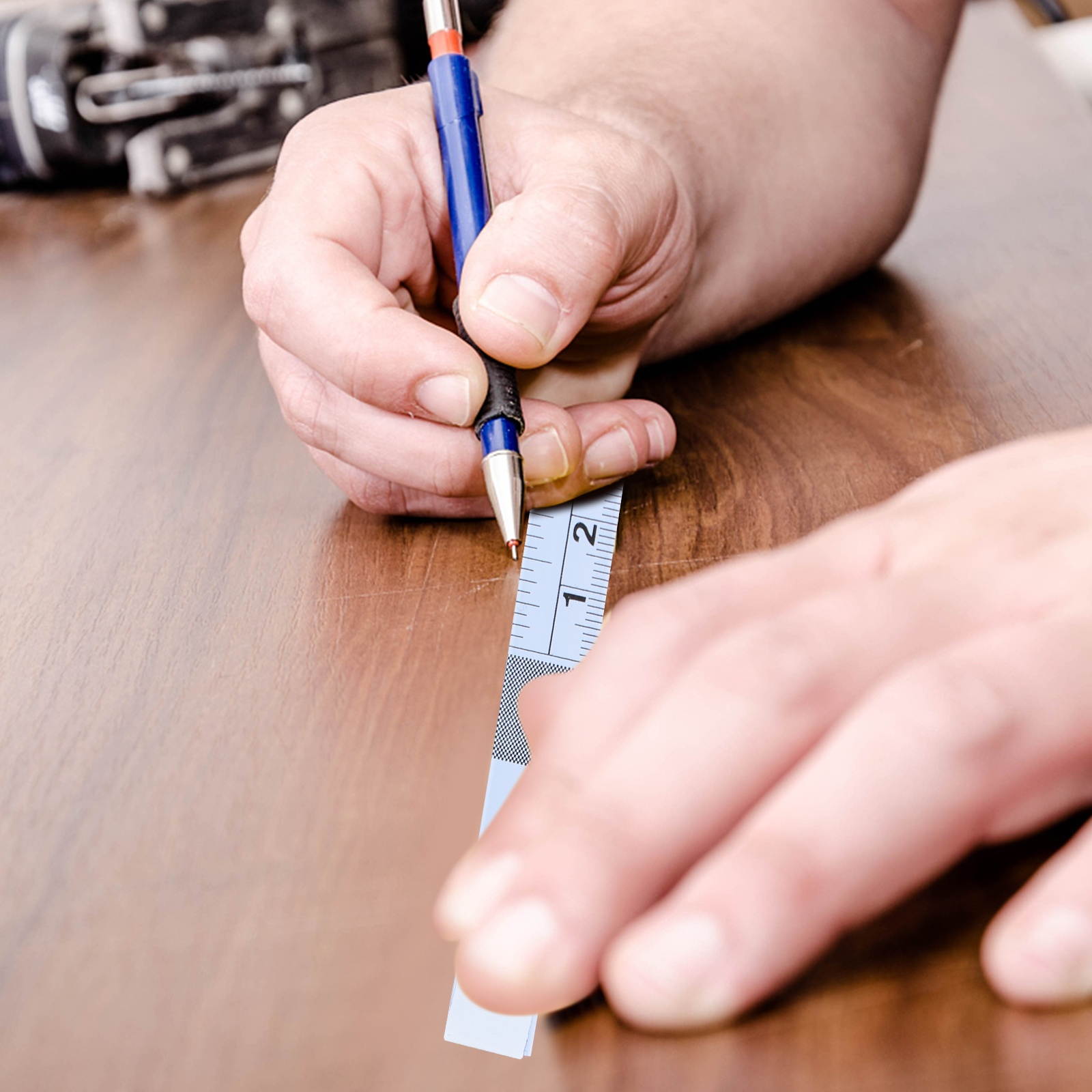 1 Set Inch Wear-Resistan Self Adhesive Durable  Rust-Proof Ruler  Meter  Metric  Measure Tape for Workroom  Home