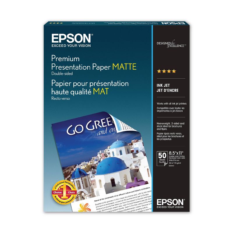 Epson Premium Presentation Paper Matte 8.5 X 11" - 50ct