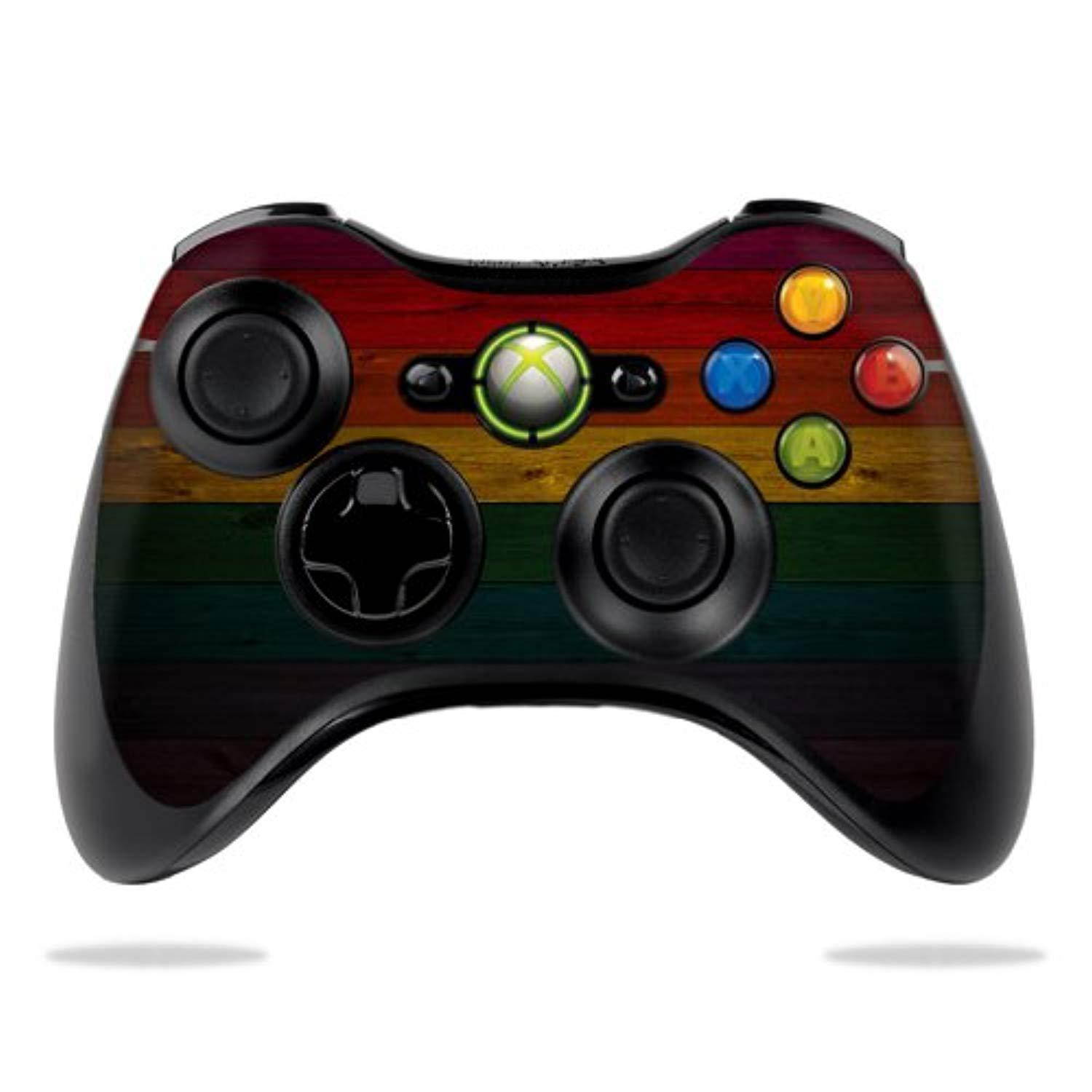 mightyskins skin compatible with microsoft xbox 360 controller - wood style | protective, durable, and unique vinyl decal wrap