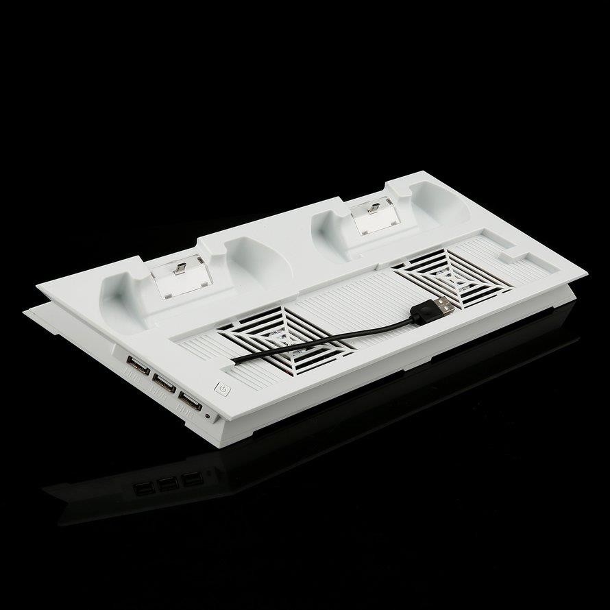 YH10 Multifunctional Vertical Stand Cooling Fan Dual Charging Station for PS4