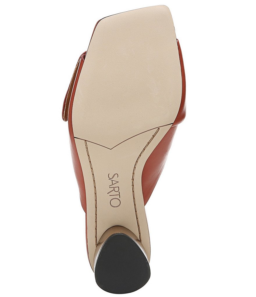 Sarto by Franco Sarto Violet Leather Square Toe Mules