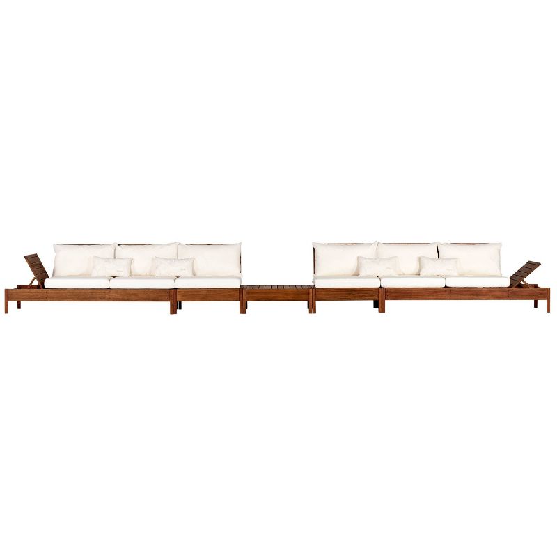 2pc Grass Eucalyptus Wood Outdoor Seating Set - Alaterre Furniture