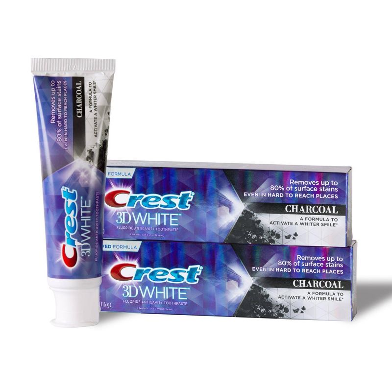 Crest 3D White Charcoal Whitening Toothpaste - 4.1oz/2pk