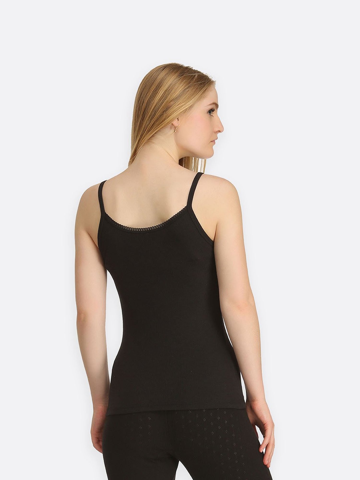 Kanvin Black Thermal Camisole (Pack Of 2)