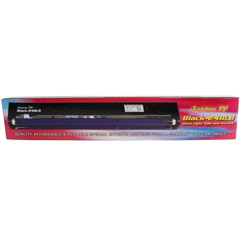 2 AMERICAN DJ BLACK-24BLB 24" UV Black Pro Blacklight Dorm Party Light Fixtures