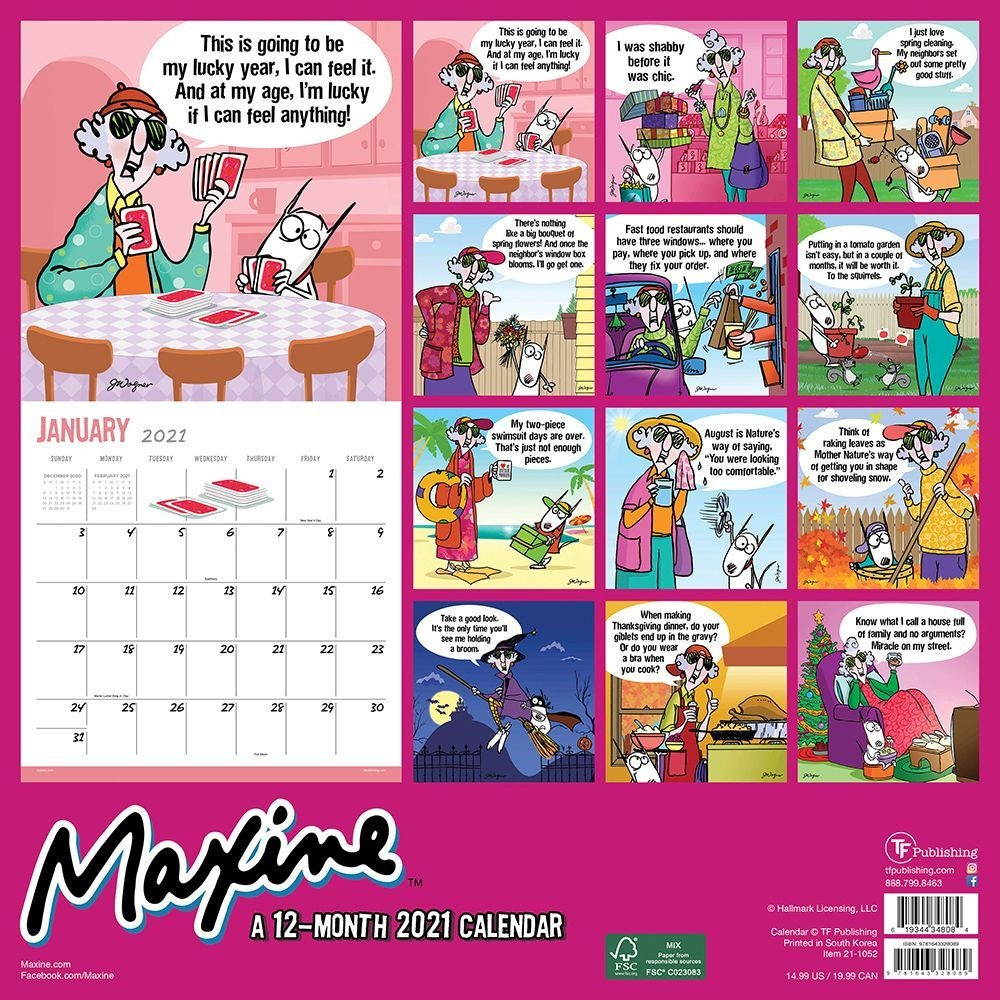 TF Publishing,  Maxine Wall Calendar 2021
