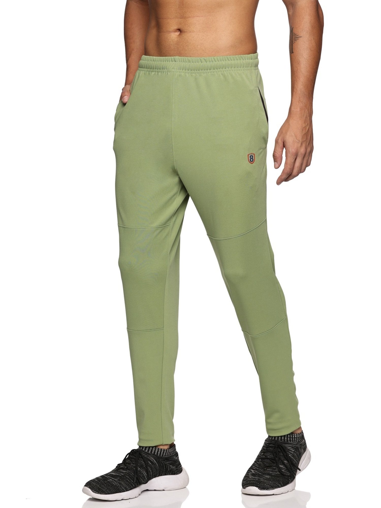 DOMIN8 Green Slim Fit Trackpants
