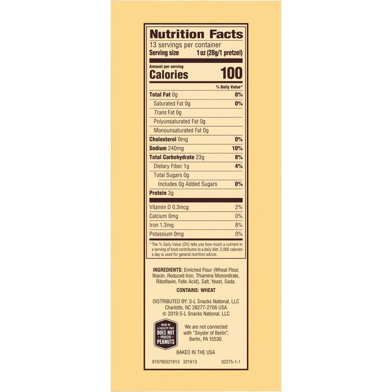 Snyder's of Hanover Hard Pretzels Sourdough - 13.5oz