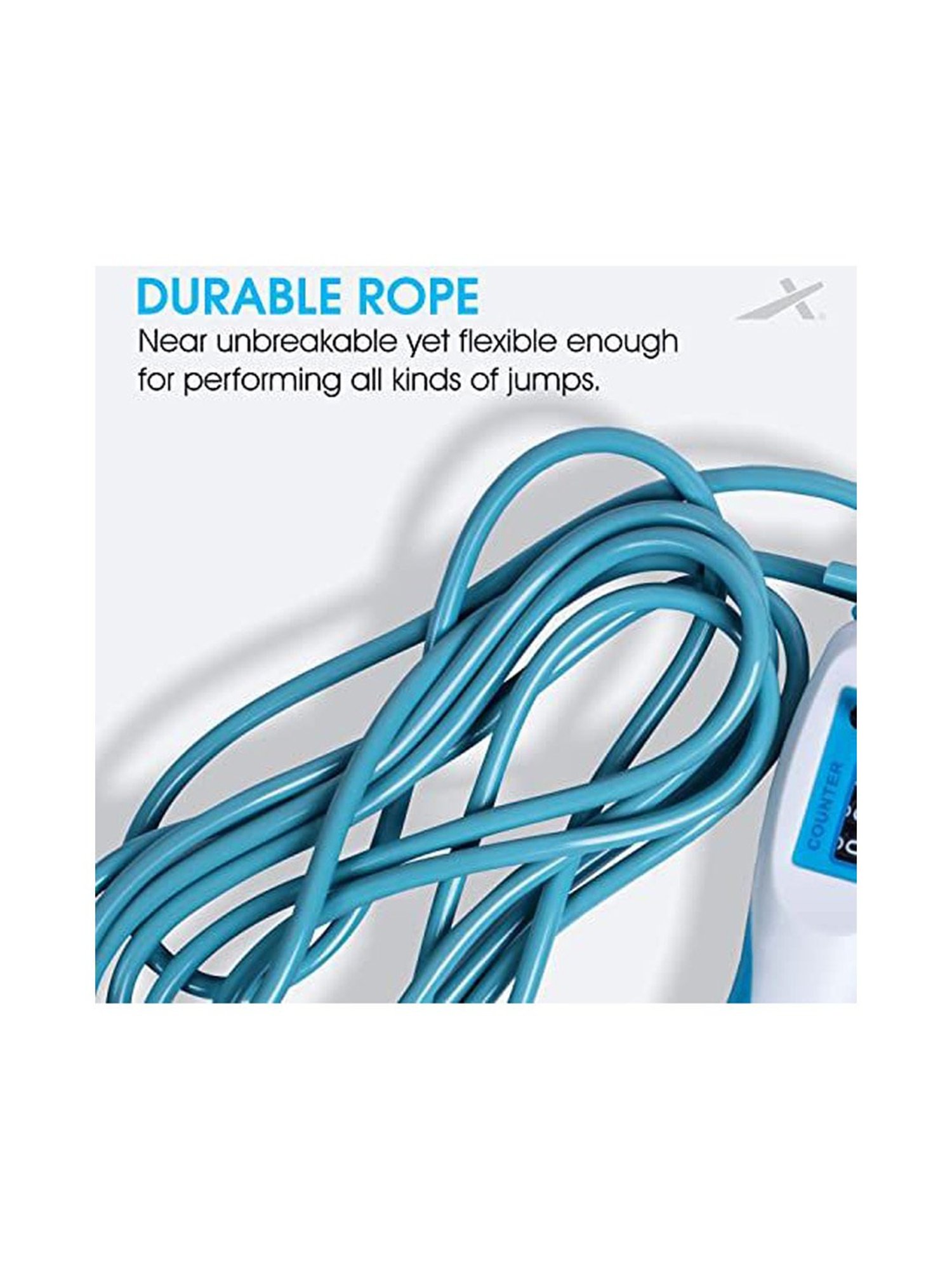 Vector X VX-720 Counter Skipping Rope (Blue) Size - 280cm