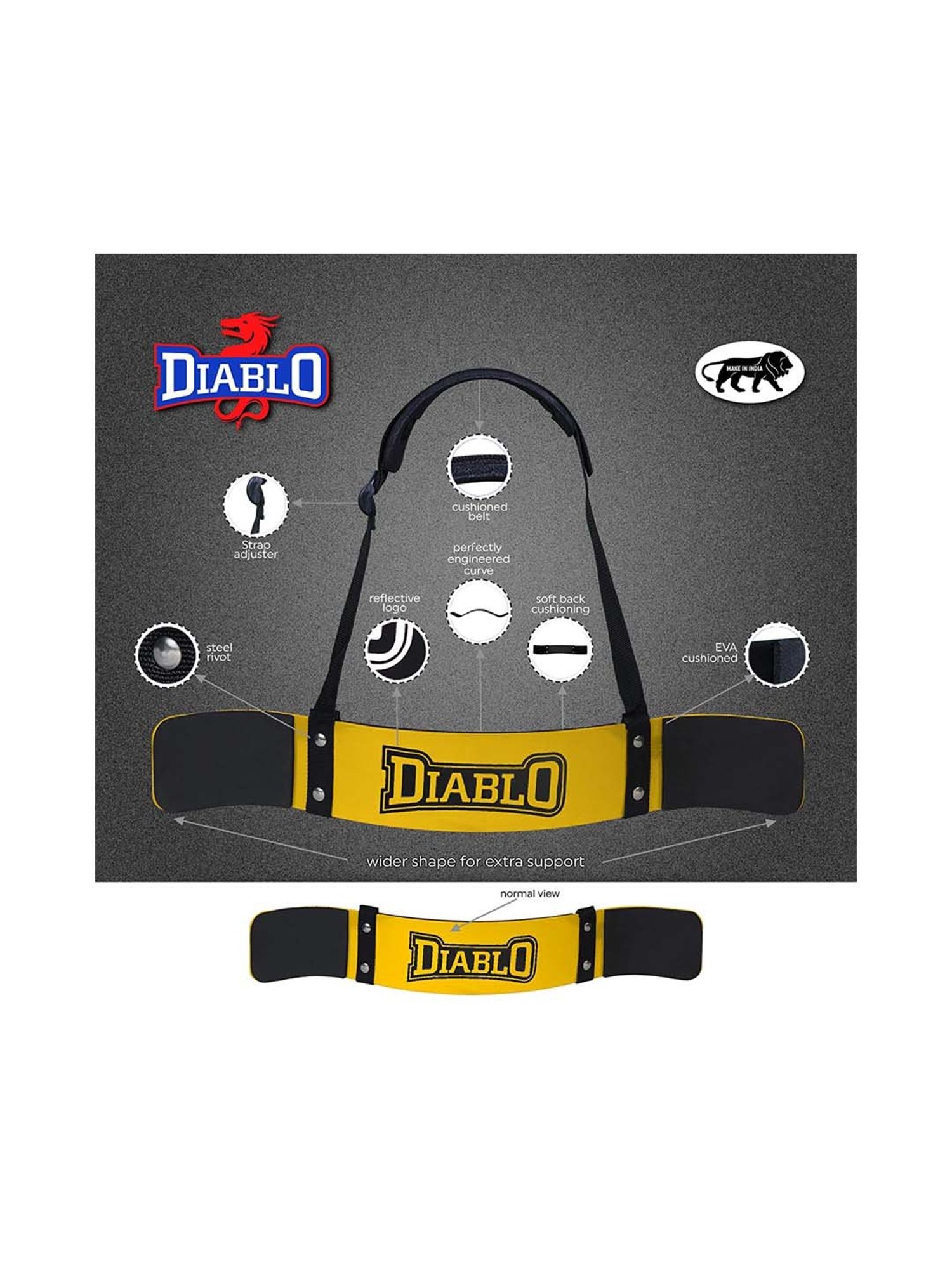 Diablo Yellow & Black Arm Blaster Padded Straps