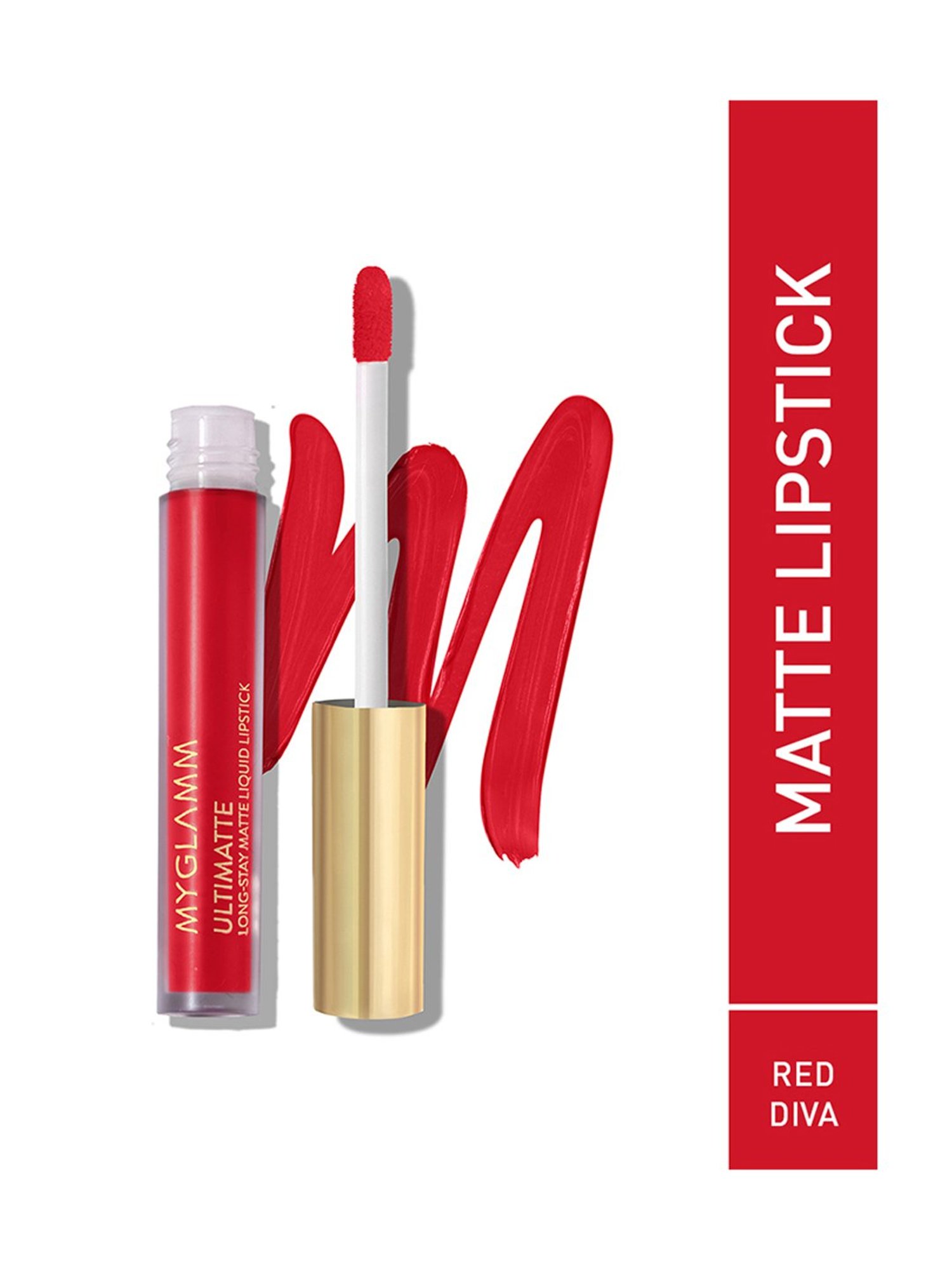 MyGlamm Ultimatte Long Stay Matte Liquid Lipstick Red Diva - 2.5 ml