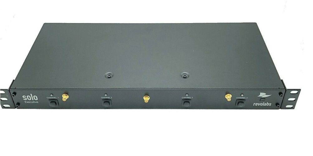 Revolabs 01-EXESYS4-BLK-NM Solo Executive 4-Channel Wireless Conference Microphone System