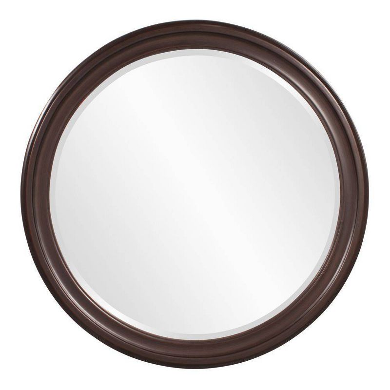 Round George Decorative Wall Mirror Brown - Howard Elliott