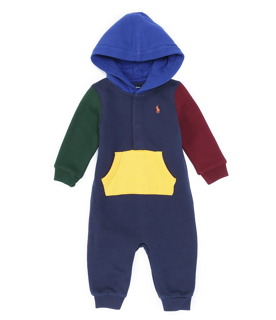 Aden + Anais Baby Boys 6-9 Months Long-Sleeve Blue Moon Footed Coverall