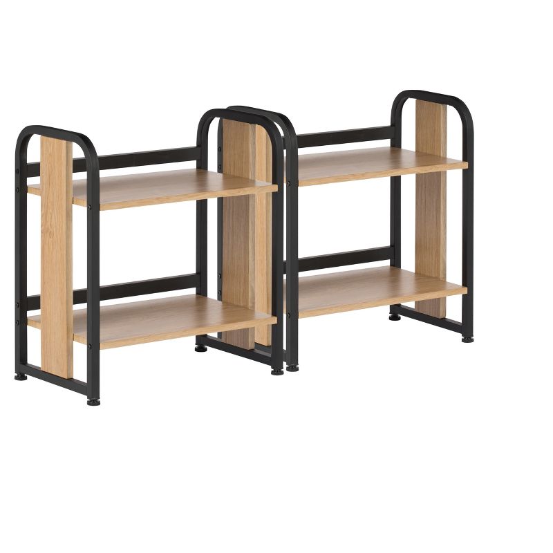 44.25" Ashwood Stackable Bookshelf - Black / Ashwood - Calico Designs