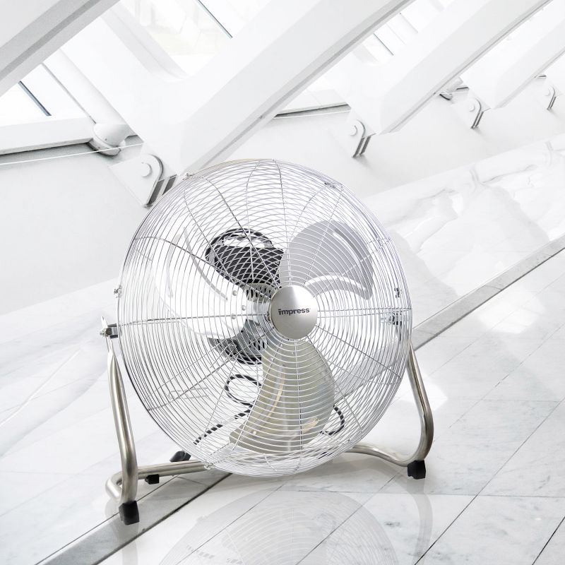 Impress High Velocity Chrome Fan in Silver