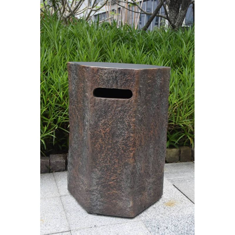 Outdoor Propane Tank Cover Hideaway Firepit Accessories Side Table - Elementi