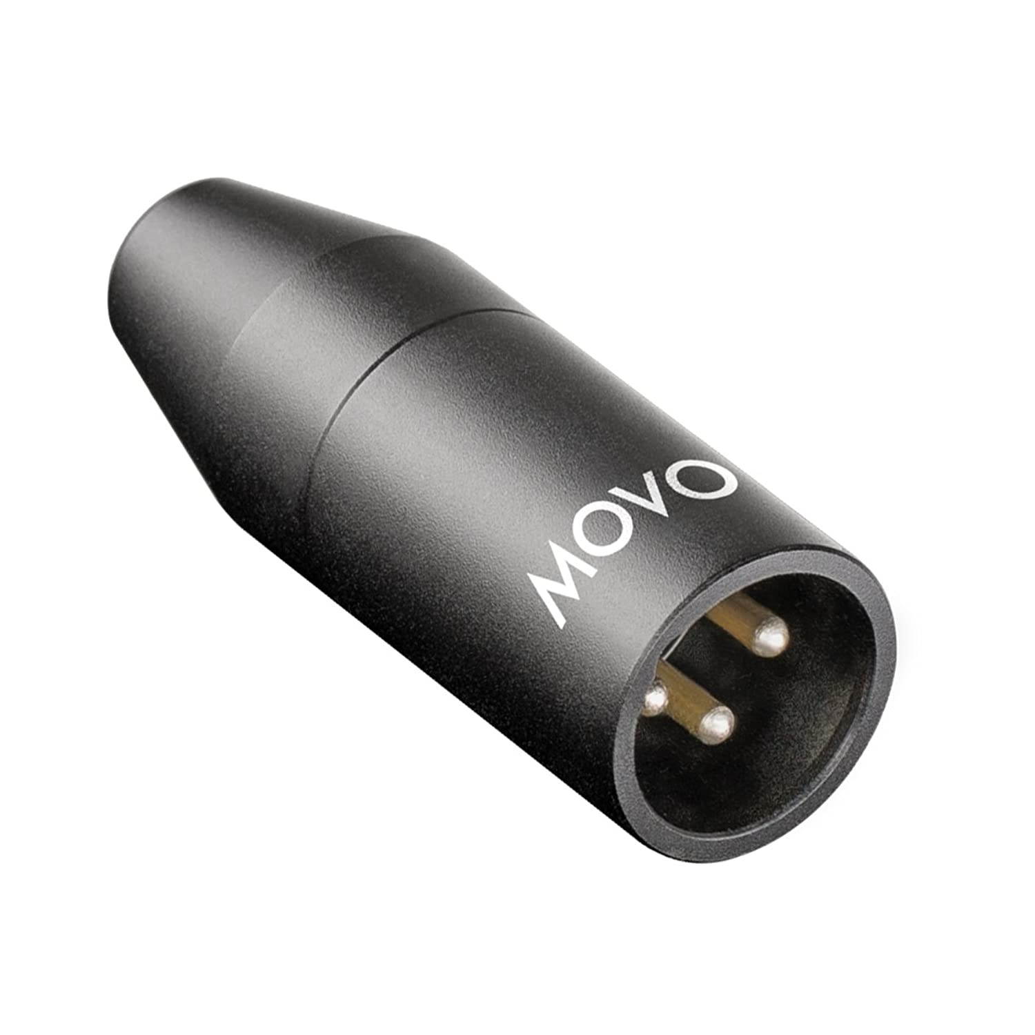 Movo 3.5mm to XLR Microphone Adapter - 3.5mm Female TRS to XLR Male Connector for Camcorders, Recorders, Mixers