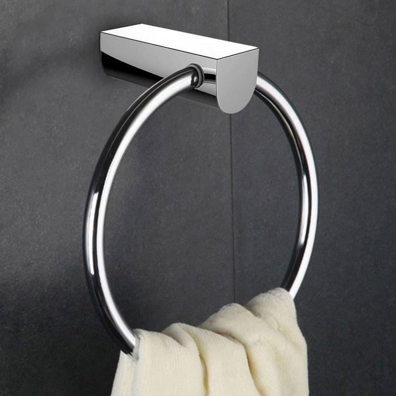 3.54" Brass Constructed Rust Resistant Towel Ring Chrome - American Imaginations