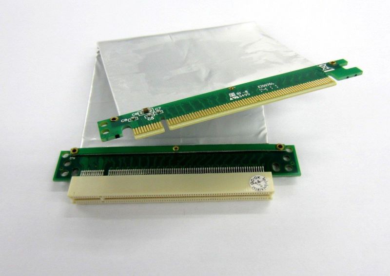 PCI-E Express16X Riser with Silver Flex High Speed Cable