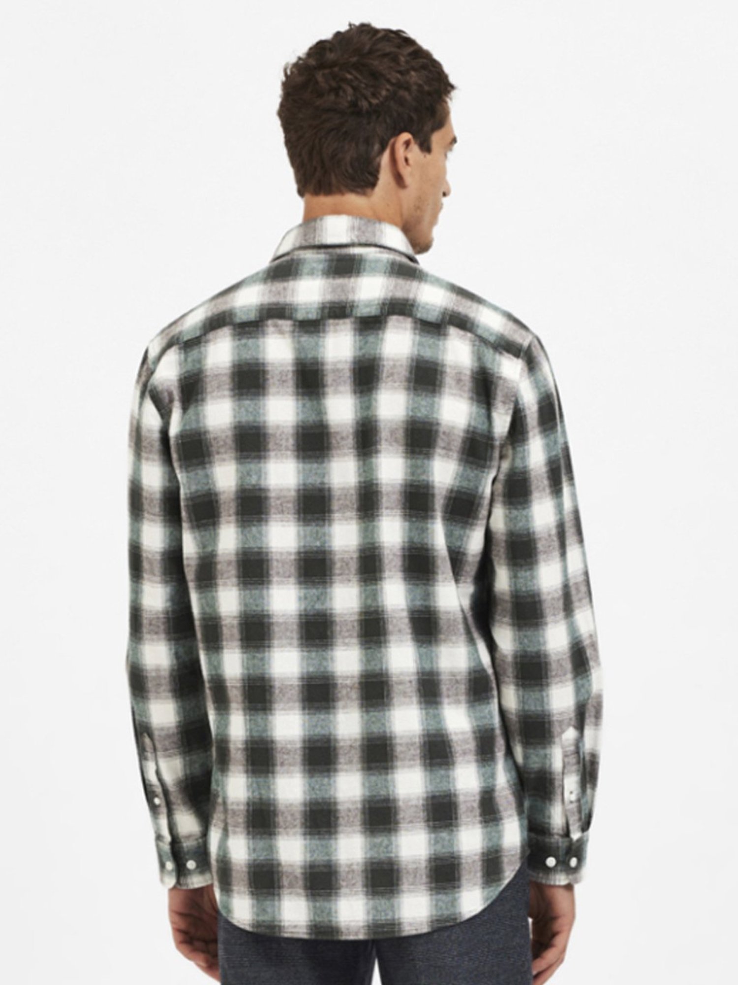 SELECTED HOMME Forest Night Cotton Regular Fit Checks Shirt