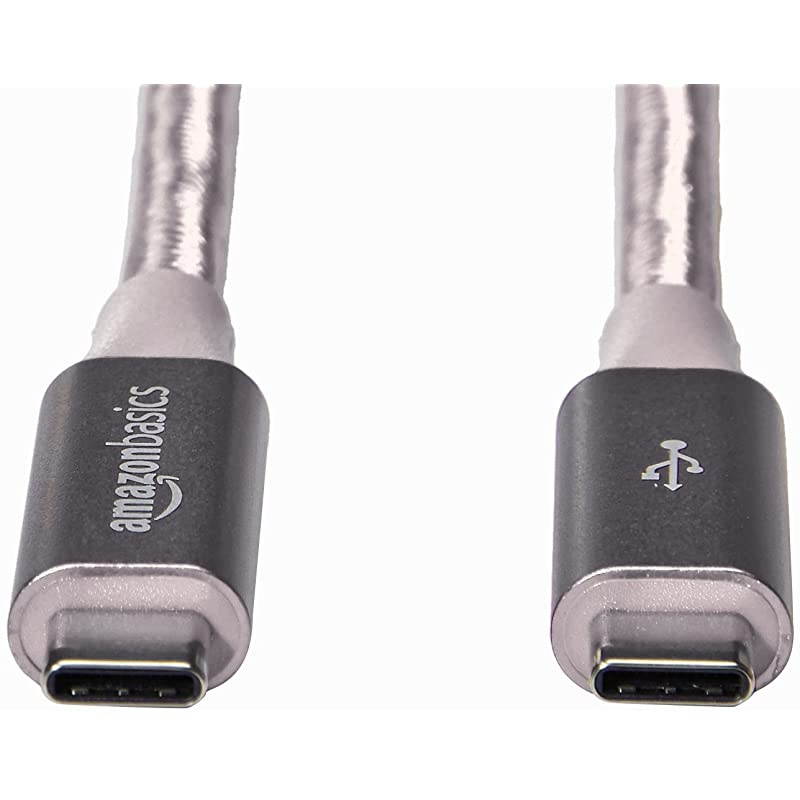Double Braided Nylon USBC to USBC 31 Gen 2 10Gbps Fast Charging Cable 3A 3Foot Dark Grey