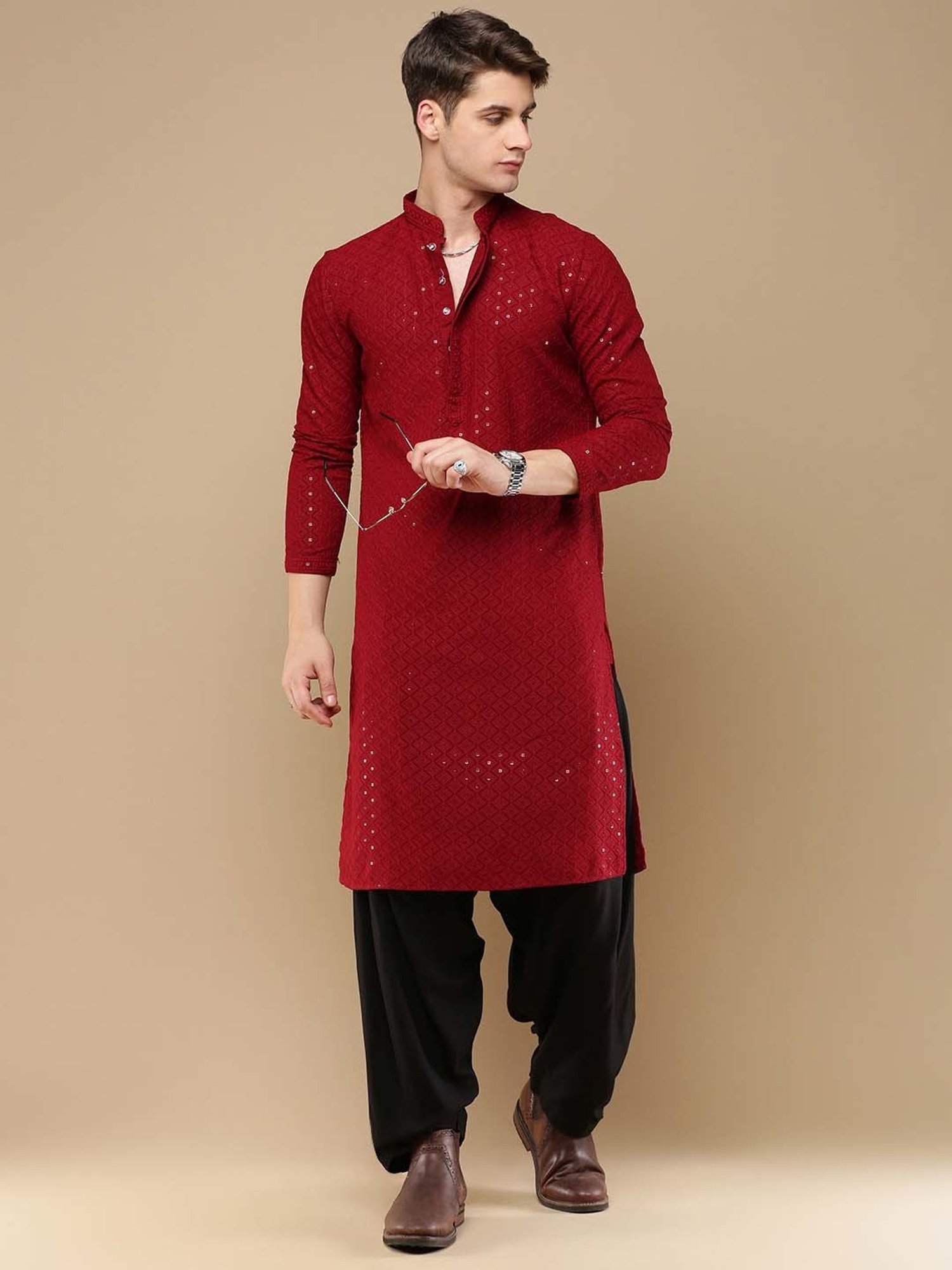 Sanwara Black Regular Fit Patiala Pants