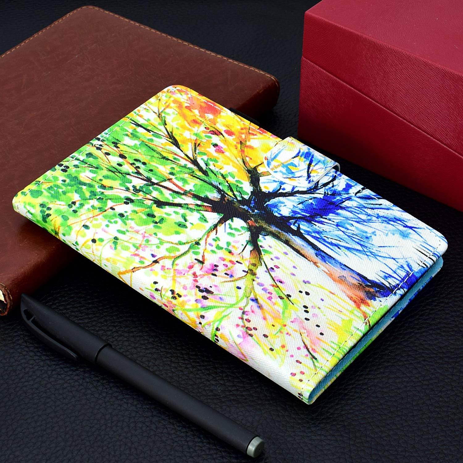 UUcovers iPad 9.7 Inch(iPad 5/6/ 8), Lightweight PU Leather AUTO WAKE/SLEEP Multi Angle Viewing Folio Smart Cover with Stand Case for Apple iPad 6th/5th Gen, iPad Air 1/2-Colorful Tree