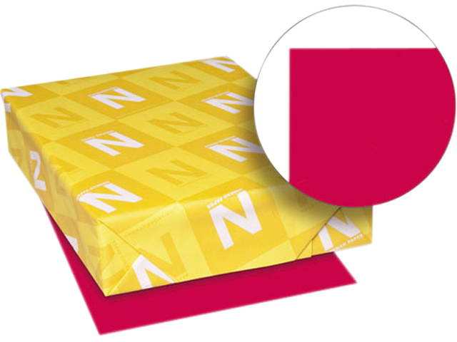 Wausau Paper Astrobrights Colored Paper, 24lb, 11 x 17, Re-Entry Red, 500 Sheets/Ream