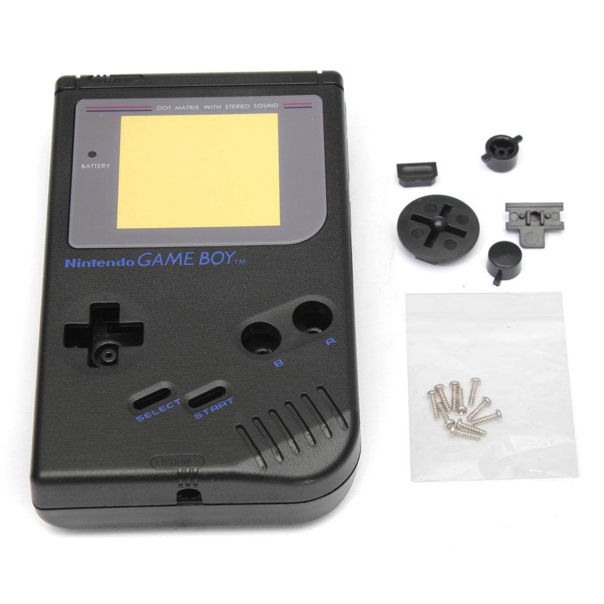 4 Colors Full Shell Housing Replacement Repair Pack Case Cover Kit For GBC Game Boy Color Grey - black