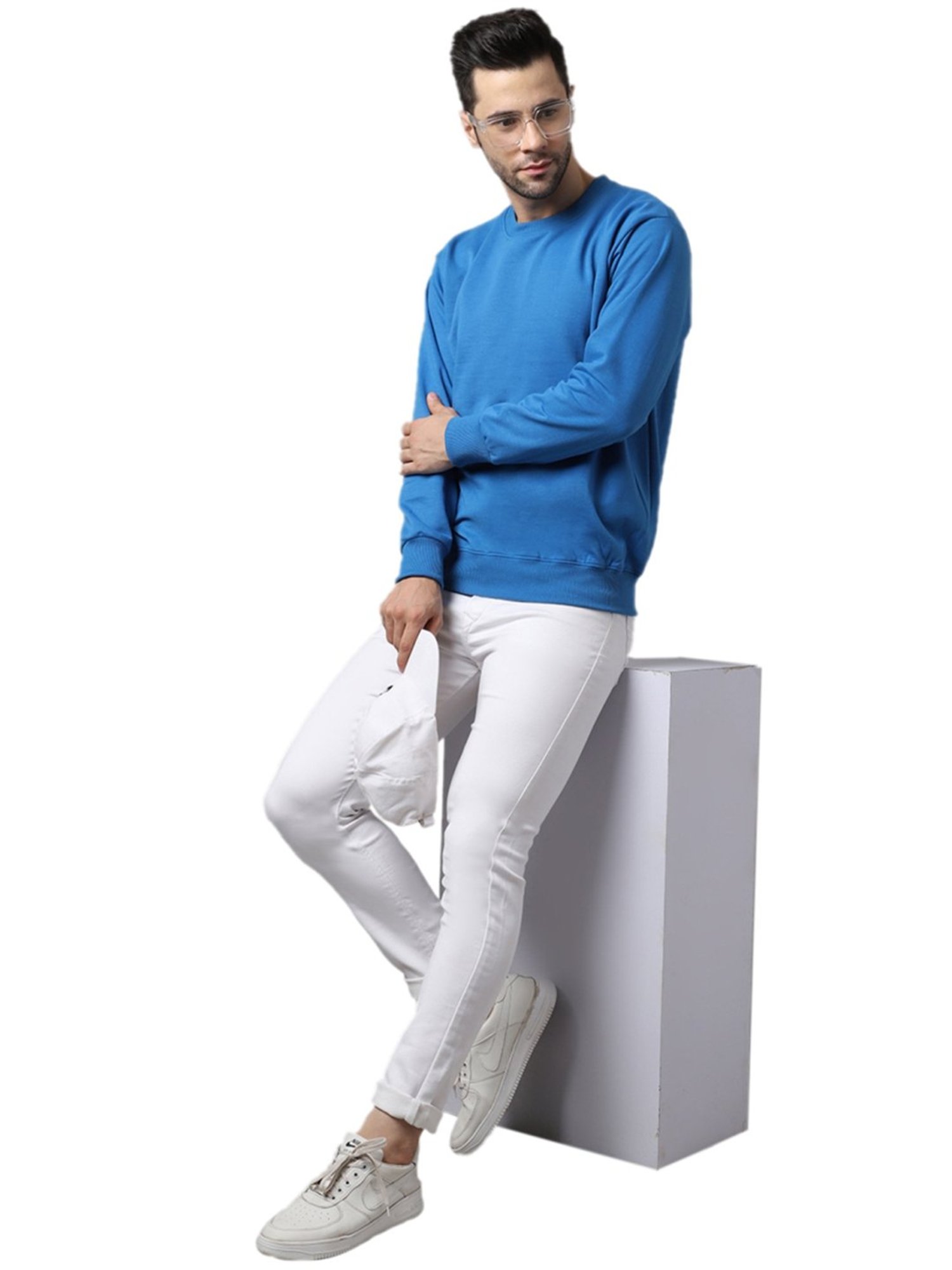 Vimal Jonney Blue & Yellow Regular Fit Sweatshirts - Pack of 2