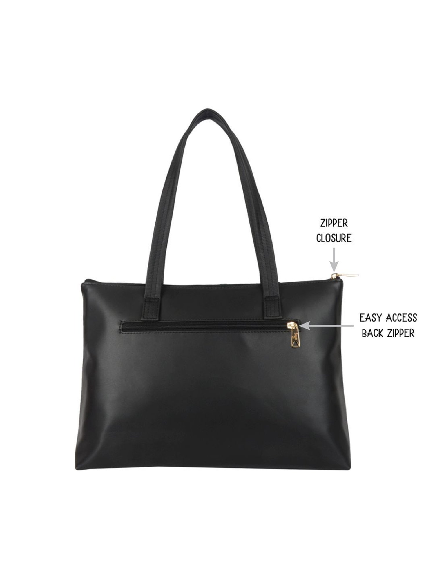 Baggit Magen Black PU Checks Laptop Messenger Bag