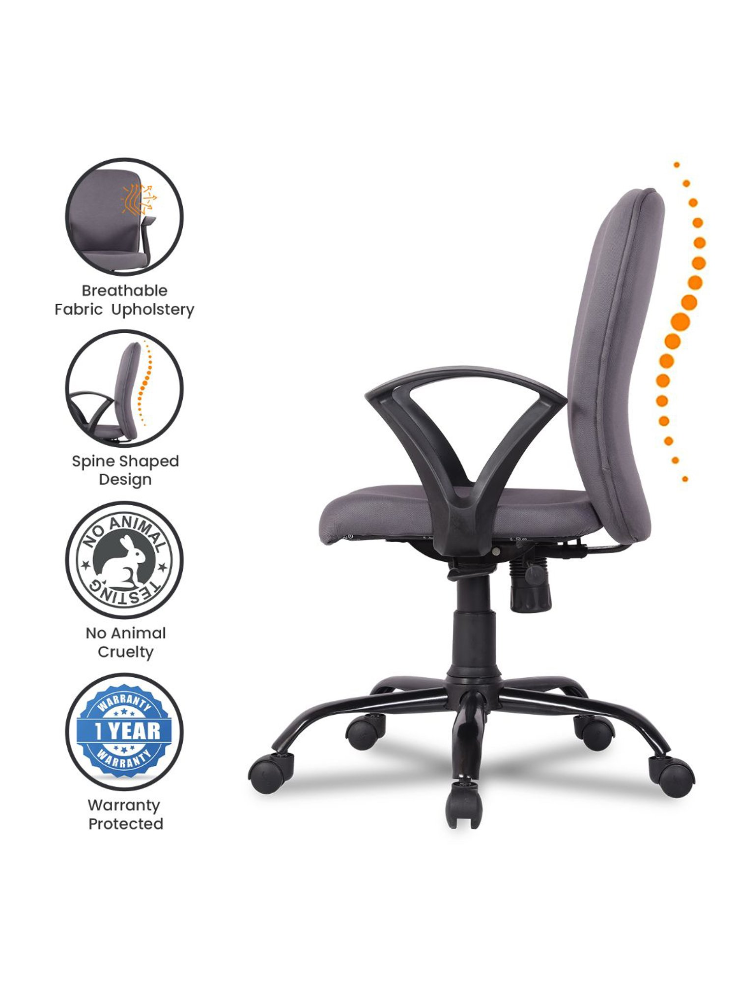 Green Soul Seoul-X Grey Foam Ergonomic Office Chair
