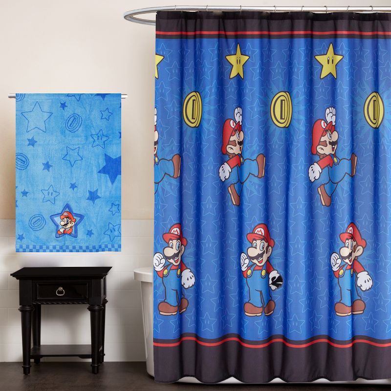 Nintendo Shower Curtain Simply the Best Bath Curtain - Super Mario..
