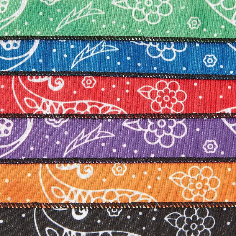 6-Pack Assorted Pet Bandana for Dogs and Cats, One Size Fits Most Medium to Large, Floral (25.25" x 12.5")