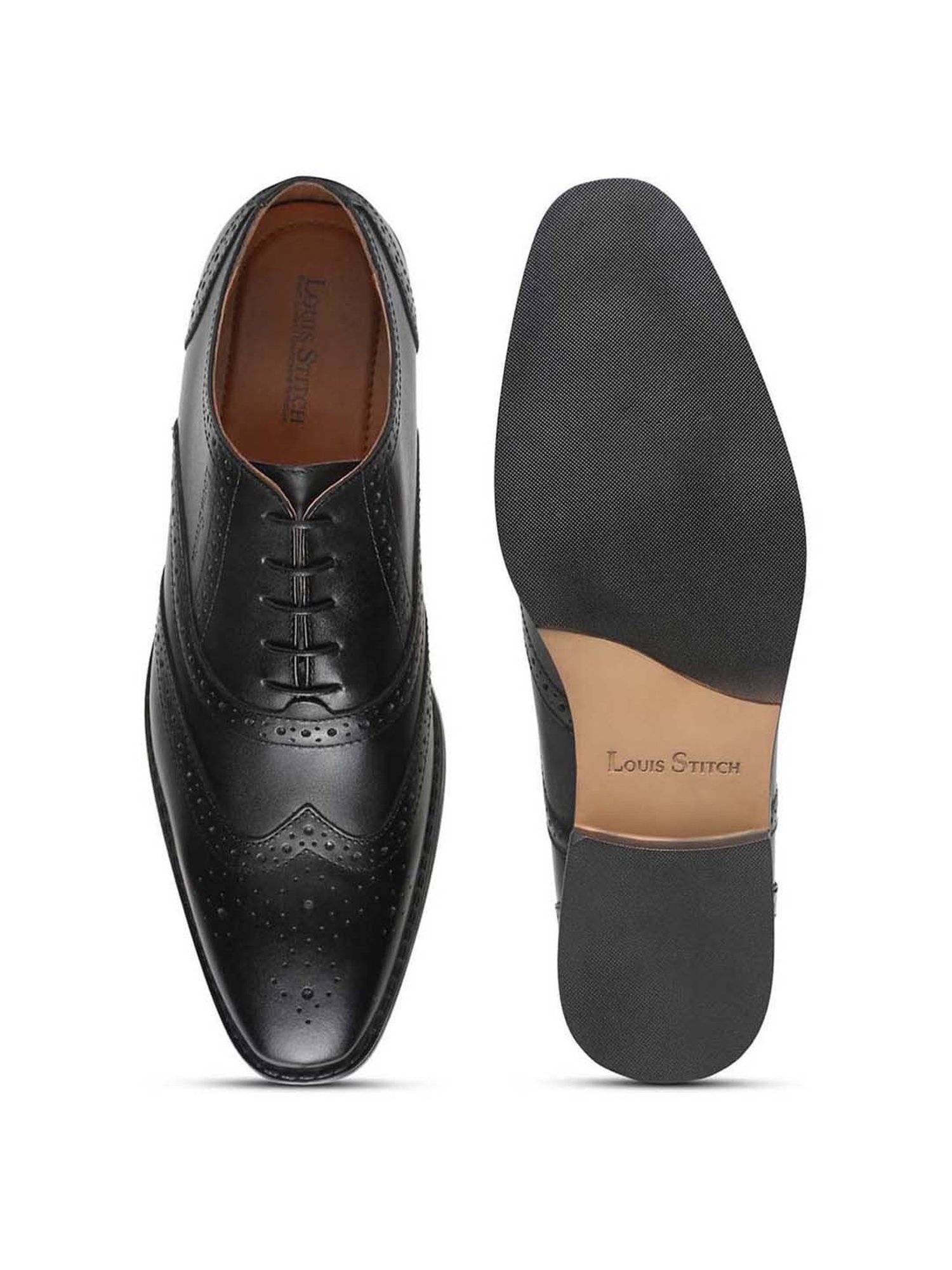 Louis Stitch Men's Black Brogue Shoes