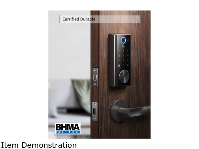 eufy Security Smart Lock Touch, Fingerprint Scanner, Keyless Entry Door Lock, Bluetooth Electronic Deadbolt, Touchscreen Keypad, BHMA Certified, IP65 Weatherproofing, Wi-Fi Not Supported