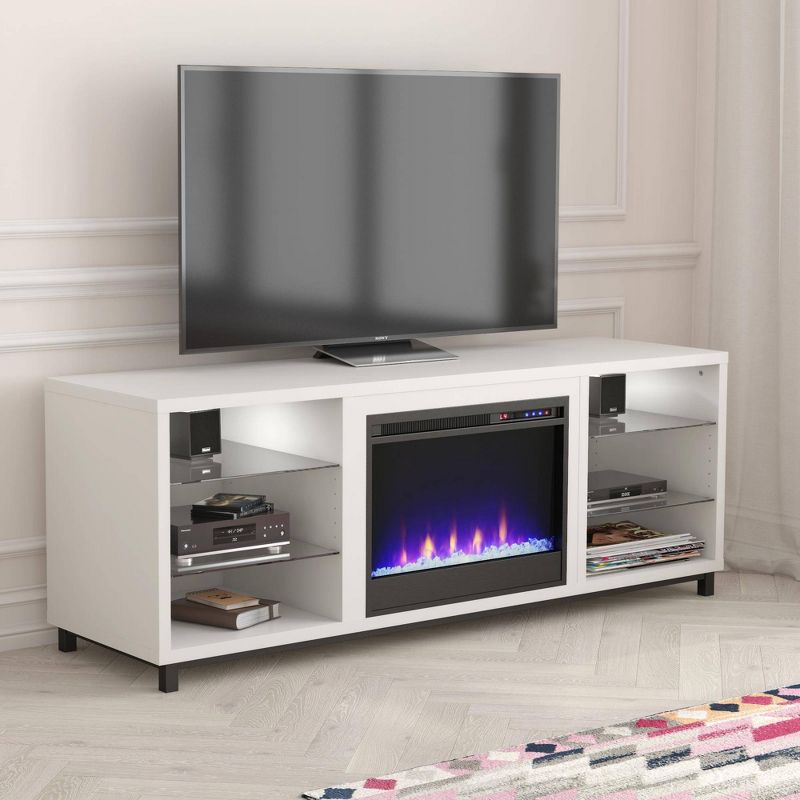 Up To 65" Westchester Fireplace Tv Stand For Tvs White - Cosmoliving By Cosmopolitan