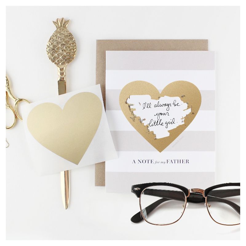 3ct Heart Shaped Family Scratch-off Greeting Cards
