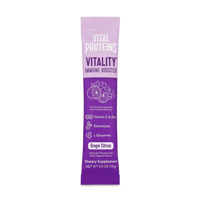 Vital Proteins Vitality Immune Booster Dietary Supplement Sticks - Grape Citrus - 14ct