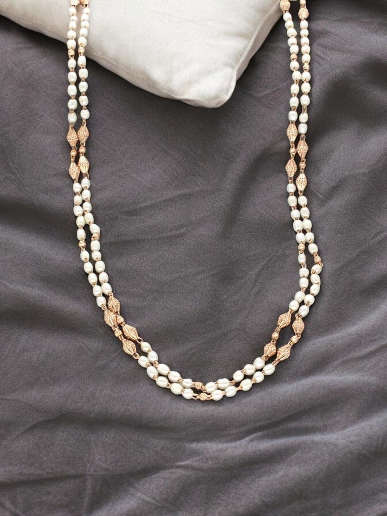 Sri Jagdamba Pearls Elina 18k Gold Chain for Women & Girls