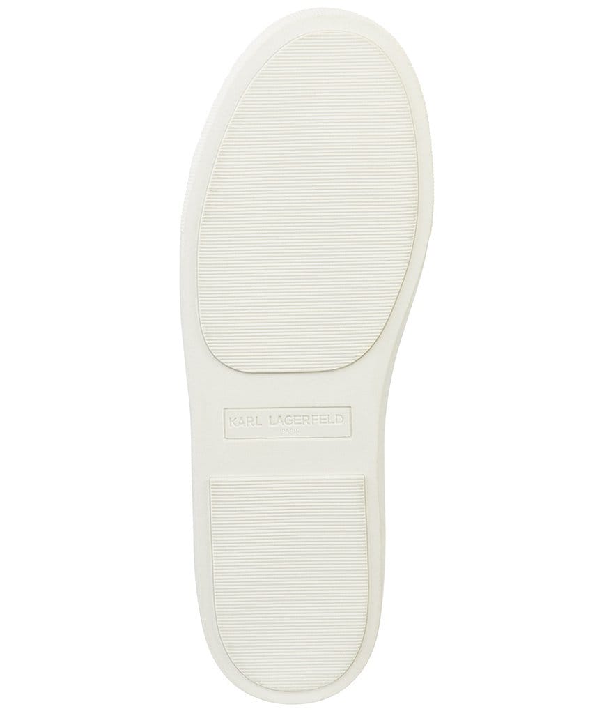 KARL LAGERFELD PARIS Crissie Leather Chain Detail Slip-On Sneakers