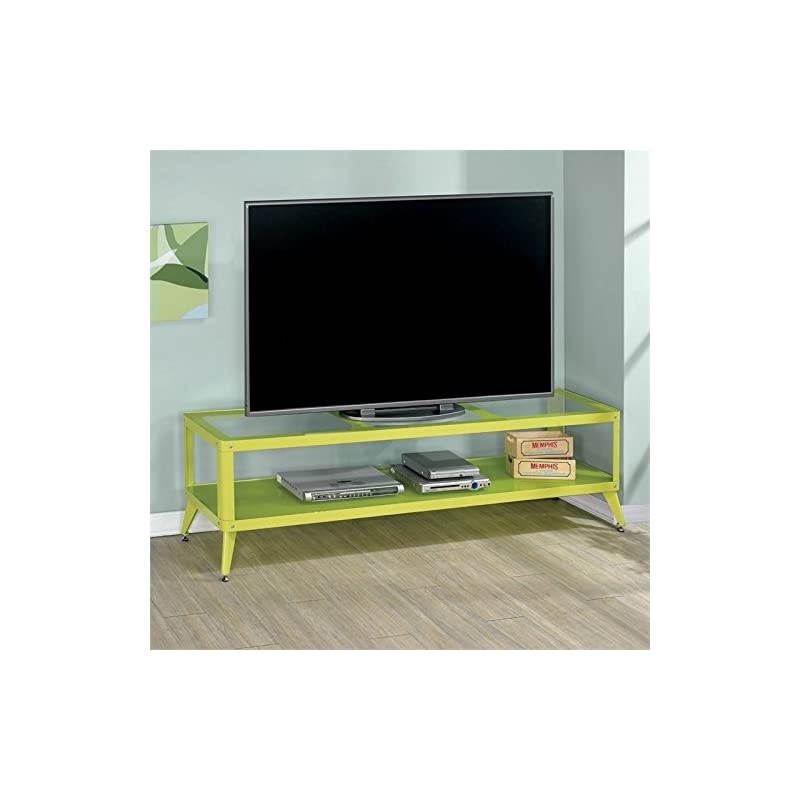 Elton Modern Metal 72-inch TV Stand in Apple Green