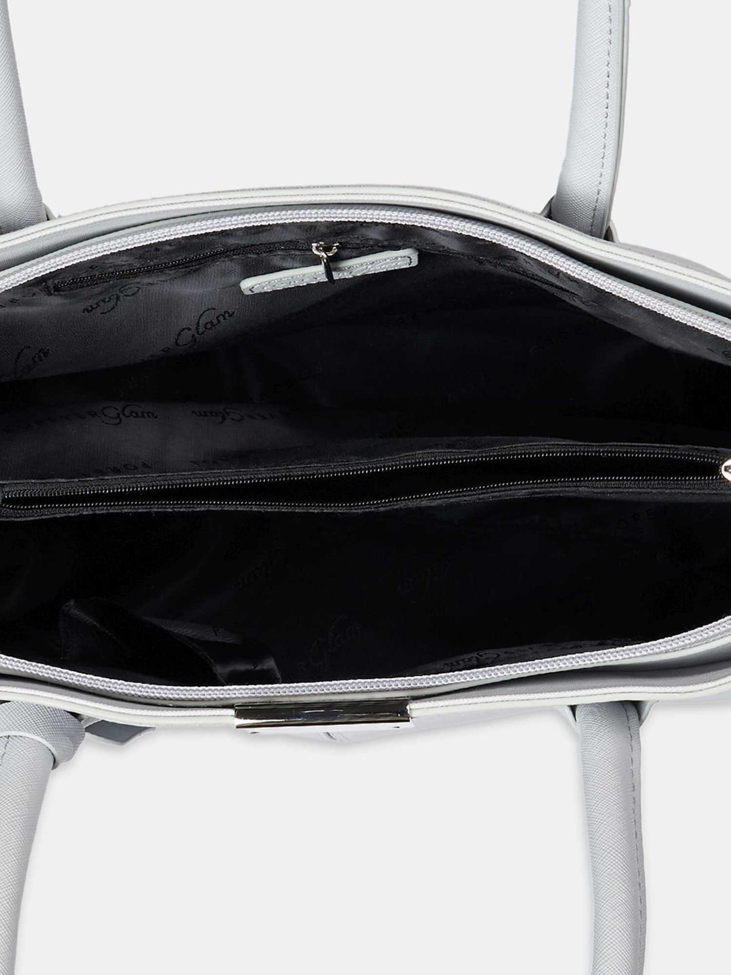 Forever Glam by Pantaloons Grey Solid Handbag