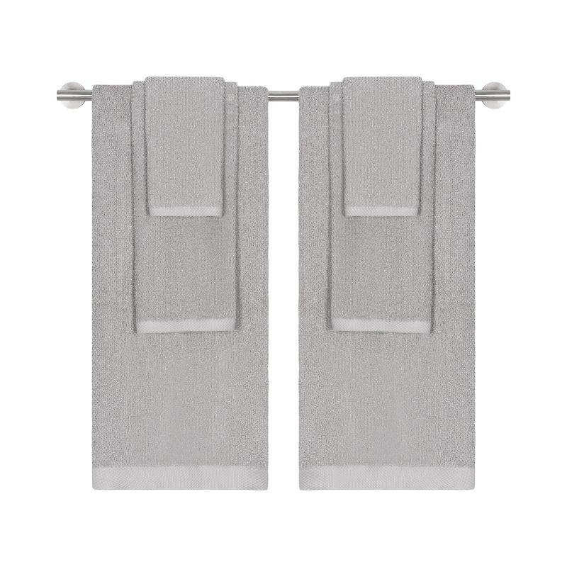 6pc Adele Bath Towel Set Gray - CARO HOME