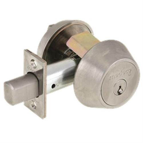 Medeco Maxum 11-C622-626-FM Satin Chrome 626 Grade 1 Double Cylinder Tubular Deadlock Deadbolt 2-3/4" Backset And 1-1/8" Faceplate, M3 Freedom Keyway HIGH SECURITY