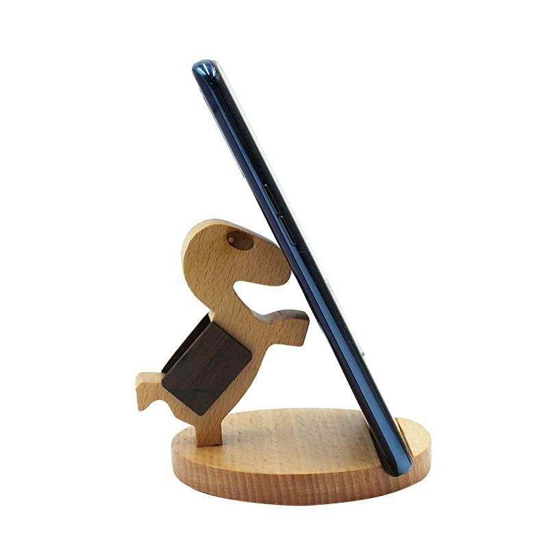 Cute Horse Cell Phone Holder Stand Wooden Smartphone Desk Holder for iPhone XsMaxXRX87 PlusGoogle PixelSamsung Galaxy Note